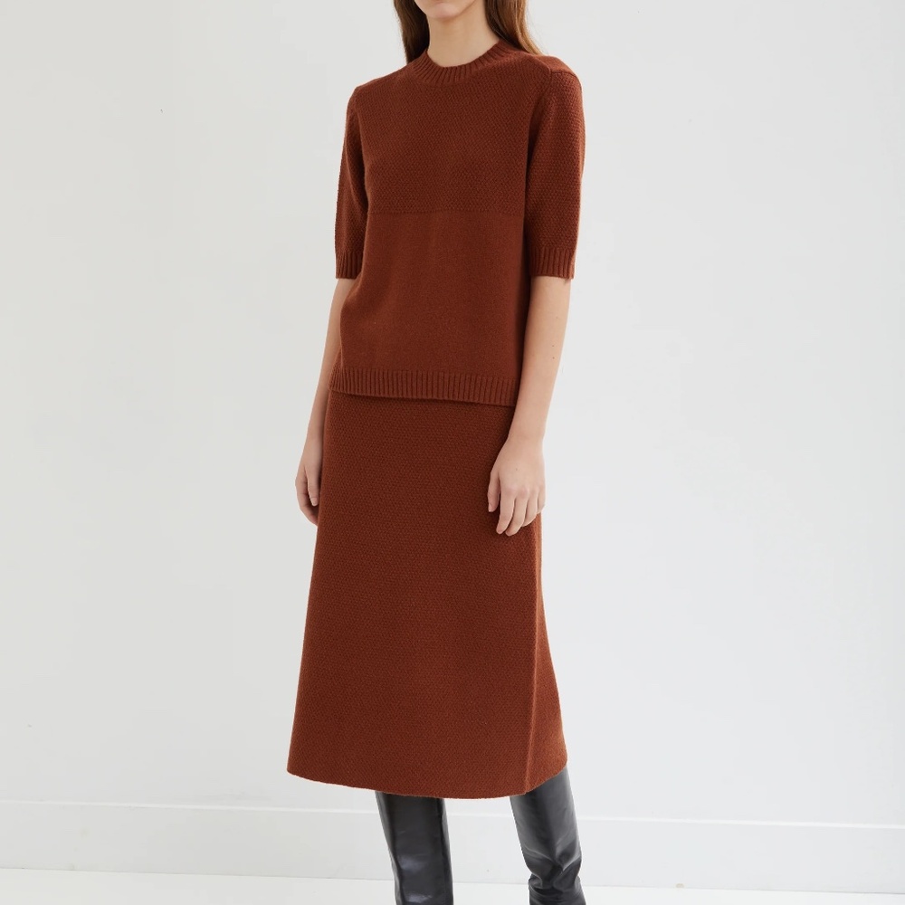 La Garconne Ara Knit Skirt - Clove